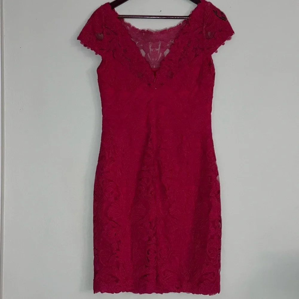 Tadashi Shoji | Red Lace Sheath Dress | Size 10